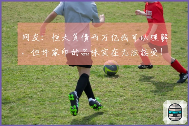网友：恒大负债两万亿我可以理解，但许家印的品味实在无法接受！